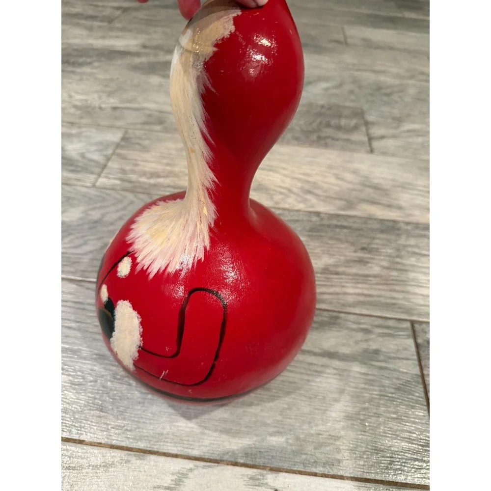 Santa Claus Gourd Hand Painted Artisan Folk Art Christmas‎ Handmade 11
